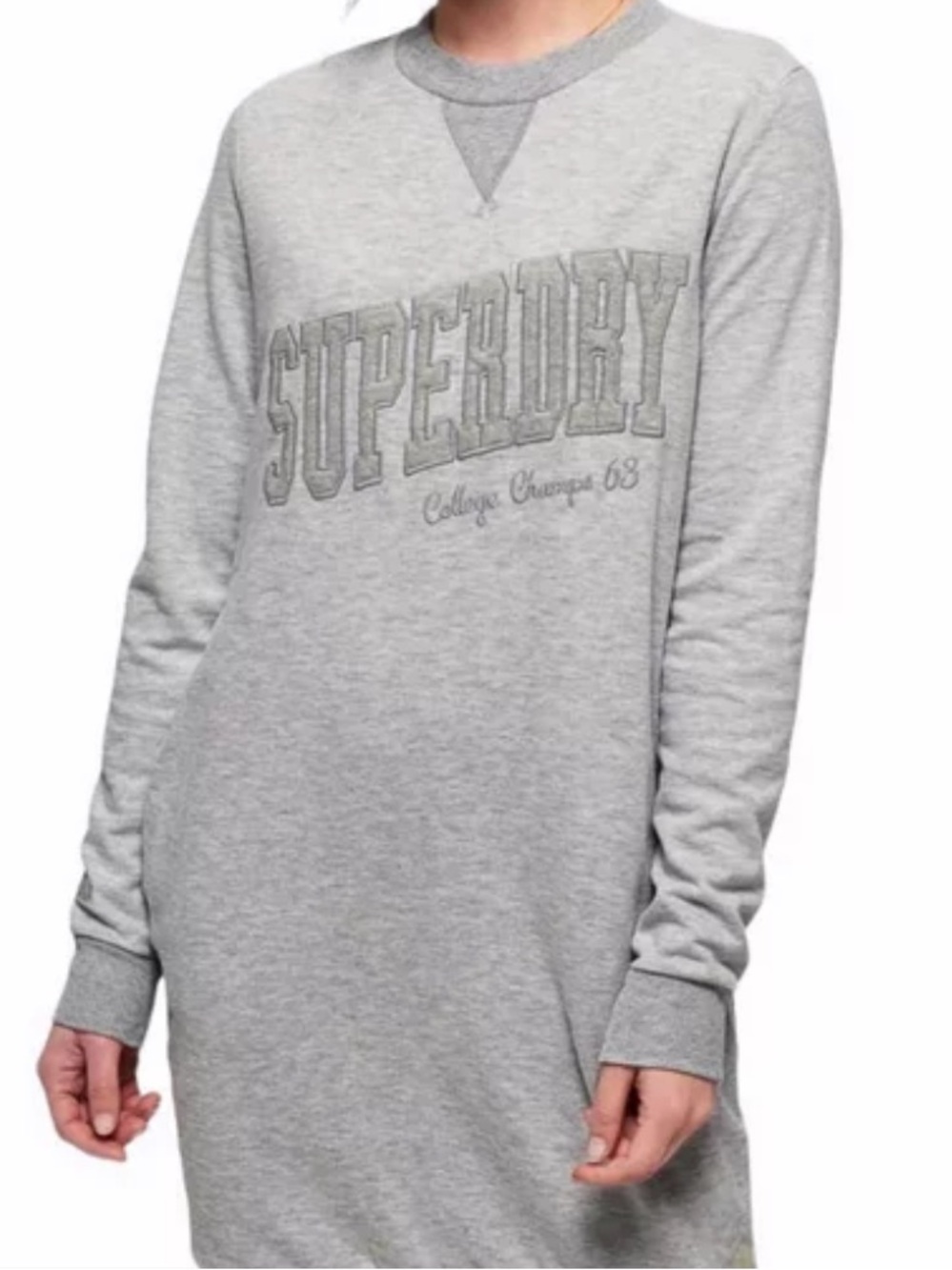 Superdry Women’s Tonal Sweat Short Sweater Dress Size 12